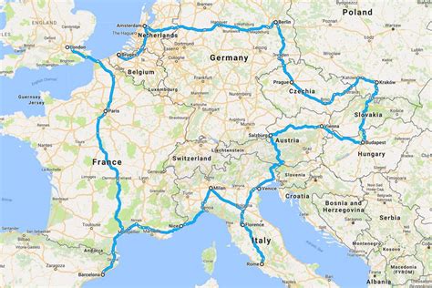 coach tours in Europe itinerary